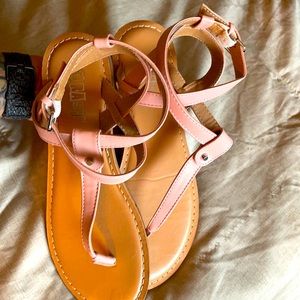 Gladiator style sandals. Blush pink. Never worn.